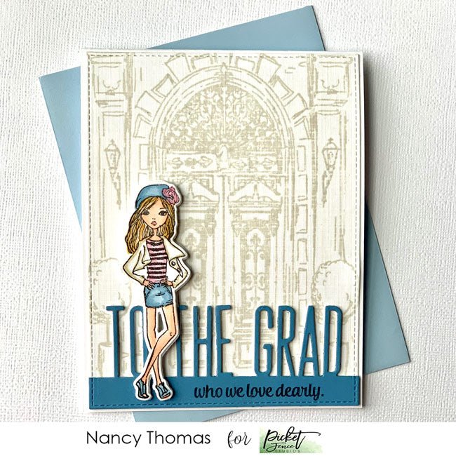 To the Grad Word Topper Die - Picket Fence Studios