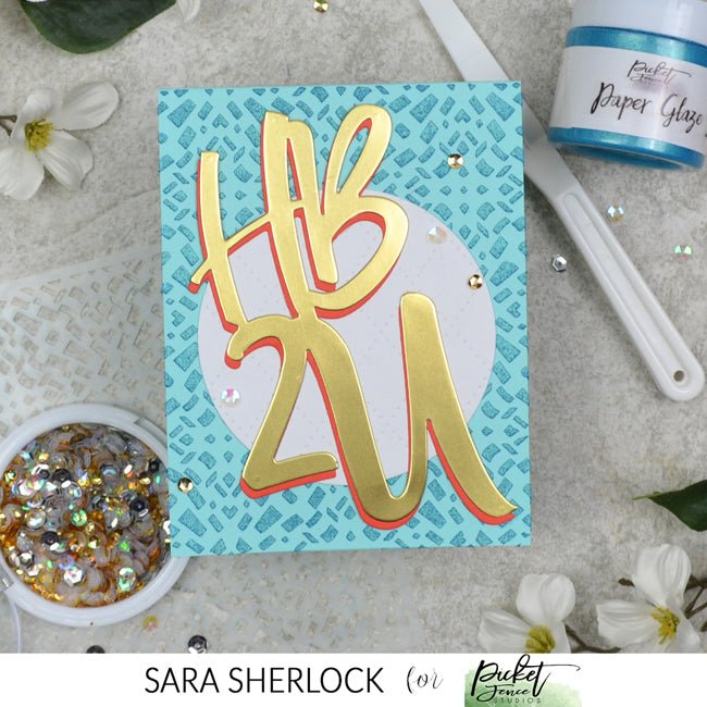 Trapezoid Spiral 6x8 Stencil - Picket Fence Studios