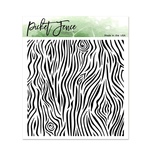 Tree Bark 6x6 Stencil - Picket Fence Studios