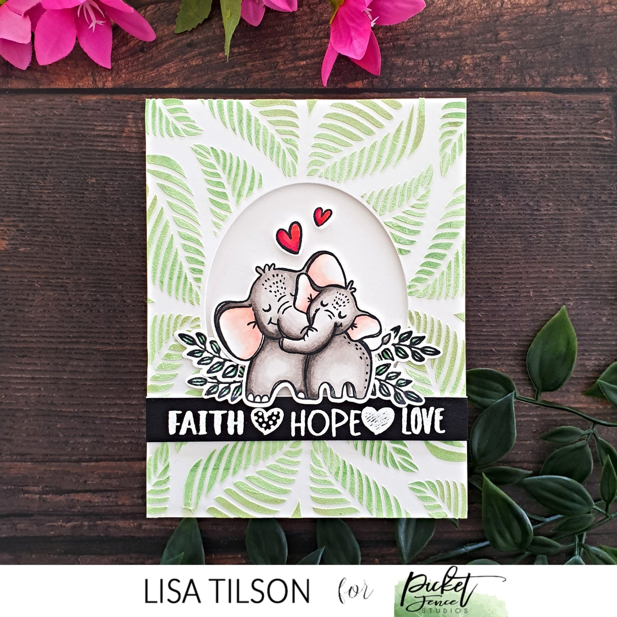 Tropical Leaves A2 Stencil - Picket Fence Studios