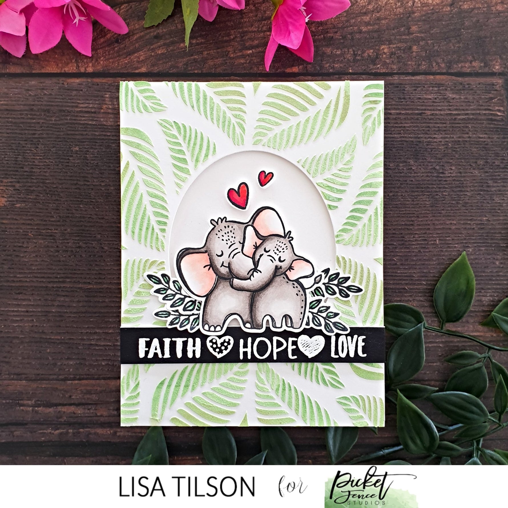 Tropical Leaves A2 Stencil - Picket Fence Studios