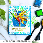 Tropical Leaves A2 Stencil - Picket Fence Studios