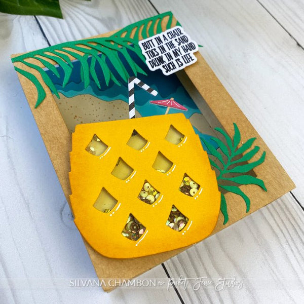 Tropical Pineapple Shaker Die - Picket Fence Studios