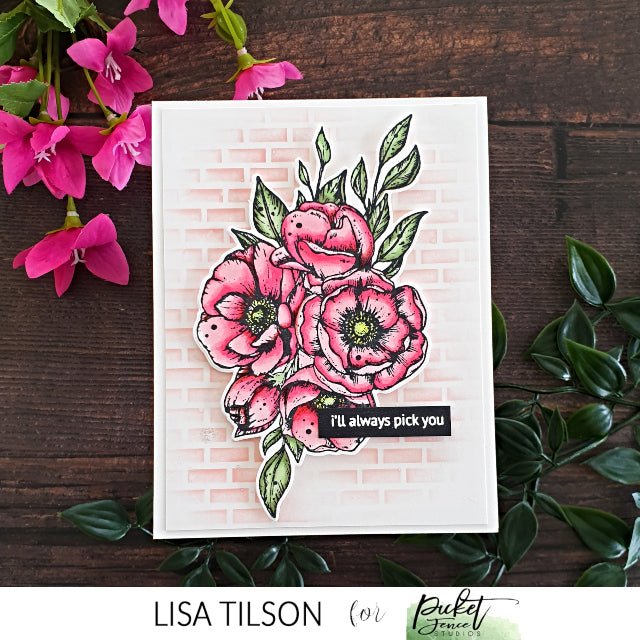 Watercolor Roses Coordinating Die - Picket Fence Studios