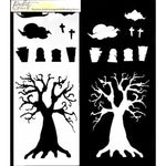 Welcome to the Graveyard A2 Blending Stencil - Picket Fence Studios