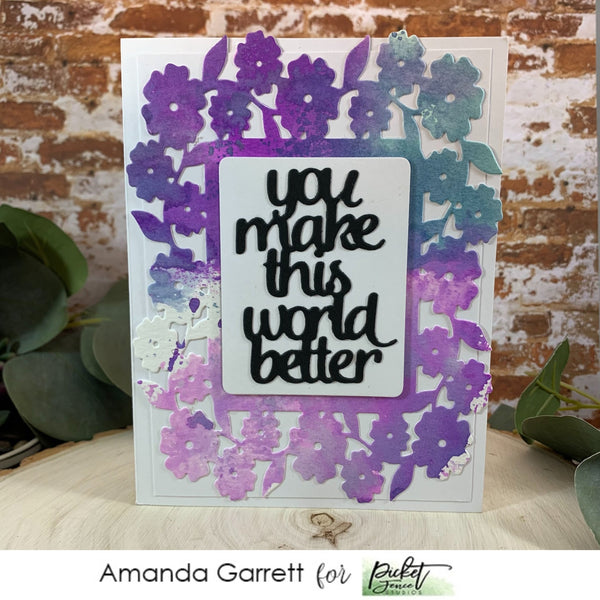 You Make This World Better Cover Plate Die - Picket Fence Studios