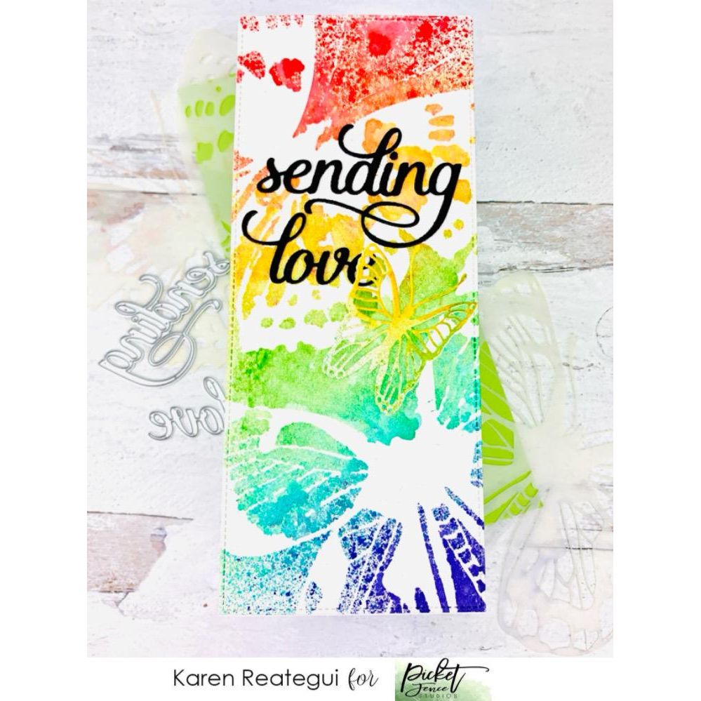 Zing Butterfly 6x6 Stencil - Picket Fence Studios